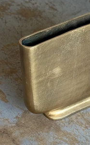 Vase à fleurs en métal antique vintage moderne fait à la main, vase décoratif en métal classique pour mariage, salon, Noël, style côtier - Product Image 4