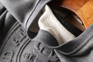 Street Wear personnalisé 3D Emboss Sweatshirt Logo en relief Pull à col rond - Product Image 3