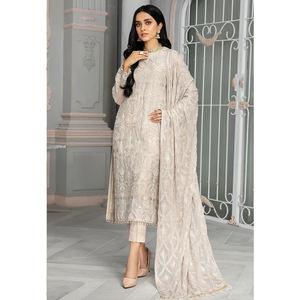 ชุดเดรสชีฟอง 3 ชิ้น คุณภาพดีที่สุด สไตล์อินเดีย-ปากีสถาน สำหรับผู้หญิง ดีไซน์ล่าสุด แฟชั่นชุดออกงาน ชุดแต่งงานสำหรับสุภาพสตรี - Product Image 5