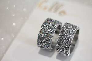 Anneaux de serviette en bois d'olivier faits à la main 1 6/8 \ "diamètre cadeaux de mariage hautement figurés - Product Image 5