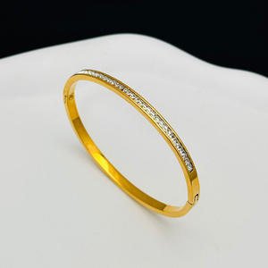 <span class=keywords><strong>Bracelet</strong></span> en acier inoxydable entièrement serti <span class=keywords><strong>de</strong></span> diamants, bijoux pour femmes, simple et <span class=keywords><strong>de</strong></span> haute qualité, vente chaude - Product Image 6
