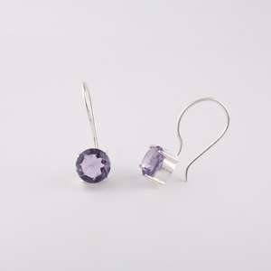 Boucles d'oreilles en argent Iolite, faites à la main, en or, bijoux pour femmes, certifiées IGI, pour anniversaire, fête, cadeau de Saint-Valentin pour femme, petite amie - Product Image 6