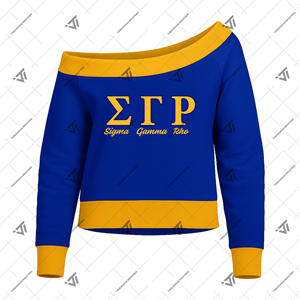 เสื้อกีฬาแขนยาวปักลายสตรีทแวร์กรีกซิกม่าแกมมาโรตี้พร้อมส่ง - Product Image 1