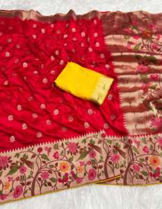 Venta al por mayor de Sari indio de tela suave de primera calidad con hilo rico de pallu trabajo perfecto para Bodas de mujeres y ocasiones festivas uso - Product Image 2