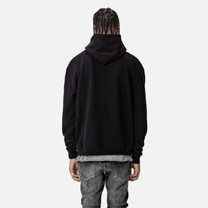 Wholesale Men's Curved Hem <b>Longline</b> Gym 100% Cotton Pullover <b>Hoodie</b> Custom Logo OEM Fitness Winter - Product Image 4