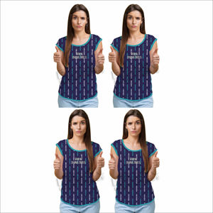 เสื้อยืดผู้หญิงผ้าพรีเมี่ยมพิมพ์ลายออกแบบได้ตามต้องการ - Product Image 1