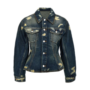 Mosaic Impex High Quality Denim Jacket Women's Winter Slim Fit Easy Washed Denim Jacket Long Sleeves Solid Color Stylish Look - Product Image 1