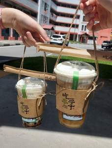 Porte-gobelet à poignée de sangle de haute qualité porte-boisson naturel léger et robuste à emporter Vietnam 99GD - Product Image 5