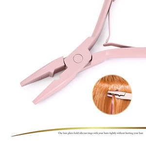 Pinces à extensions de cheveux, collage en acier inoxydable, enlever les pinces à extensions de cheveux, outils de bande d'extension de cheveux Micro Links - Product Image 5