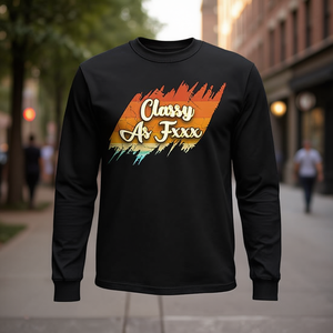 T-shirt à manches longues Classy As F Fun Retro Oxymoron - Produit promotionnel - Product Image 3