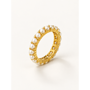 Bague en perles - Bande fine, bijoux élégants - Product Image 1