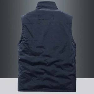 Men's High Quality Winter Warm Jackets Zipper Utility Veste Homme Sleeveless <b>Black</b> Quilted Puffer Men <b>Vests</b> - Product Image 4