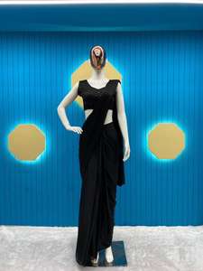 Latest Designer Party and Wedding Wear Rangoli <b>Silk</b> <b>Thread</b> With Sequence Embroidered Saree and Choli With Koti Ready to Wear - Product Image 2