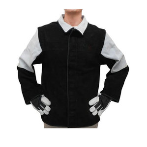 Veste de soudage en cuir pour homme avec manteau en cuir de vachette à motif camouflage pour vêtements de sécurité de printemps - Product Image 4