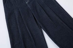 กางเกงยีนส์ทรงหลวมของผู้ชายกางเกงแฟชั่นสตรีทแวร์พร้อมกางเกงยีนส์สีหินสีคริสตัล - Product Image 4