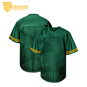 Vêtements de sport imprimés partout Chemises de football classiques vintage Maillot de football personnalisé T-shirt de football à col en V pour hommes - Product Image 4