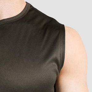 Camiseta sin mangas de gimnasio de alta calidad para hombre, ropa deportiva de poliéster/LICRA de secado rápido, logotipo personalizado, superventas, talla grande, precio barato, OEM - Product Image 5