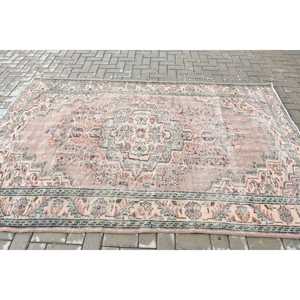 Tapis de 5,2 x 8,5 pieds, tapis turc vintage, tapis à motifs floraux marron - Product Image 3