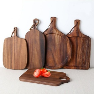 Juego de Tres Tablas de Cortar de Madera de Acacia con Soporte de Almacenamiento, Tabla de Cortar Rectangular para Carne, Verduras y Servir - Product Image 5