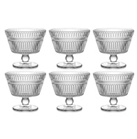 Vente en gros de bols à glace classiques multicolores en verre transparent, bols à dessert et à fruits durables, vaisselle élégante pour les fêtes, logo personnalisé