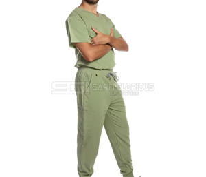 ชุดยูนิฟอร์มแพทย์ผู้ชายราคาถูก รุ่นใหม่ล่าสุด ชุดยูนิฟอร์มแพทย์แบบคอตั้ง แขนสั้น พร้อมบริการปรับแต่งได้เต็มที่ - Product Image 3