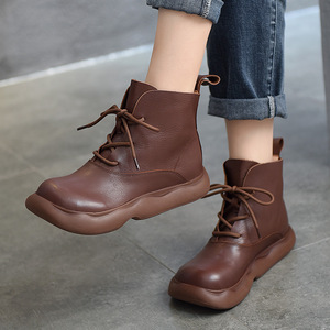 Bottes à plateforme élégantes pour femmes en daim uni avec talon épais et nœud plat, fermeture éclair, collection automne-hiver - Product Image 2