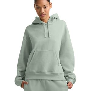 Survêtement décontracté d'hiver pour femme, imprimé logo personnalisé, écologique, 100 % coton, taille élastique, à capuche, design 2-en-1, séchage rapide - Product Image 2