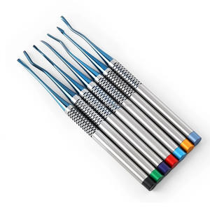 Kit de extracción Dental Manual de acero inoxidable de 7 Uds. Juego de instrumentos de implante de periotomo elevador de raíz para cirugía Oral - Product Image 2