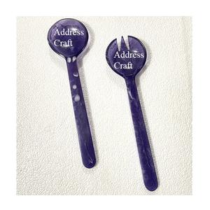 Juego de servidor de ensalada de resina de calidad superior, lujosas herramientas para ensalada, vajilla, cubiertos de resina, utensilios de cocina, juego de cucharas para servir - Product Image 3