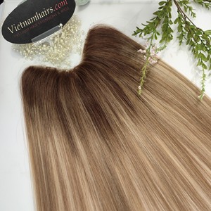 Top vente 100% vierge vietnamien Extensions de cheveux humains confortable pratique HD dentelle haute qualité U partie perruques soie moyenne - Product Image 1