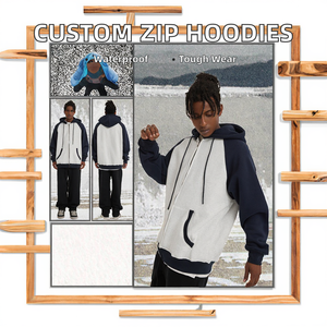 Sweats à capuche zippés personnalisés des meilleurs fabricants avec pull de sport de loisirs brodé col à capuche zippé - Product Image 2