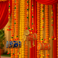 Décoration de mariage suspendue dholkis pour la nuit du henné indien pakistanais, cérémonie de mehendi, haldi, nikah, couleurs personnalisables