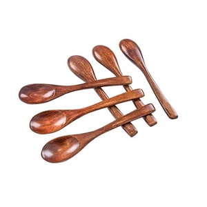 Juego de 2 juegos de cucharas, decoración de mesa para fiesta de boda en casa, juego de cubiertos de madera con mango impreso esmaltado, cucharas de madera - Product Image 2