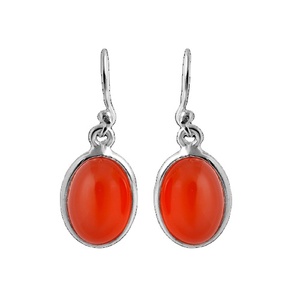 Boucles d'oreilles en argent Sterling 925 beaux bijoux de mode Vintage avec pierre précieuse de cornaline naturelle pour les mariages bijoux fins - Product Image 1