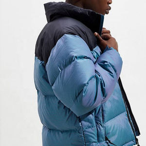 Venta al por mayor de invierno hombre al aire libre lona Puffer chaqueta abrigo de talla grande cálido a prueba de viento para los hombres logotipo personalizado - Product Image 6