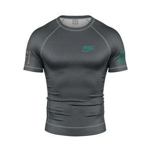 เสื้อรัดกล้ามเนื้อแขนสั้นสำหรับผู้ชายสำหรับบราซิลเลียนยิวยิตสู แห้งเร็ว เหมาะสำหรับศิลปะการต่อสู้ - Product Image 2