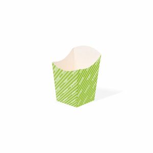 Assiettes et bols en papier, panier à frites en polythénate Mod. Frites CEST 6x6x7.5 cm - Product Image 1