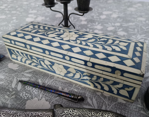 Caja de incrustaciones de hueso estándar, caja de almacenamiento de incrustaciones de hueso de tamaño personalizado, caja decorativa para joyería - Product Image 5