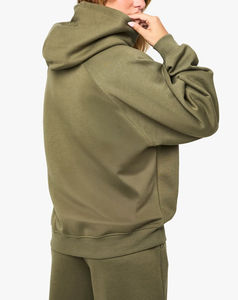 Sudaderas con capucha y sudadera personalizables de calidad superior 100% algodón polar 400GSM ropa de calle de peso pesado sudaderas con capucha para mujer - Product Image 4