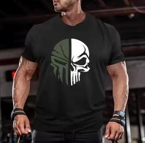 T-shirt pour homme, décontracté, fitness, musculation, élégant, 100% polyester, manches courtes - Product Image 2