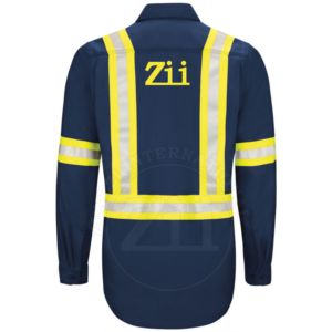 OEM Industrial Construcción Tráfico Minería Trabajador Ropa DE TRABAJO FR Camisas para soldadores Características DE SEGURIDAD reflectantes resistentes al calor - Product Image 2