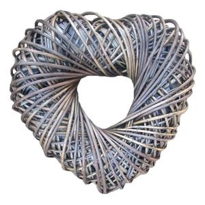 Red <b>Hamper</b> High Quality Large Heart-Shape <b>Wicker</b> Wreath Garland for Christmas and Thanksgiving Decorative Use - Product Image 1