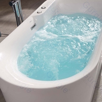 Nouvelle conception de baignoire de spa intérieure pour 1 personne, 12 jets d'eau, baignoire en acrylique, massage par remous, baignoire autoportante