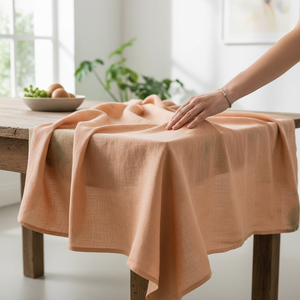 Eco Friendly Cotton <b>Tablecloth</b> 140x180cm Soft Touch Durable Fabric Solid Customizable Perfect Rustic Weddings Premium Dining - Product Image 2