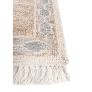 Tapis en laine noué à la main Thyme Ivory AKWT-1081, style kilim, motifs rectangulaires pour couloir, décorations de salon - Product Image 4