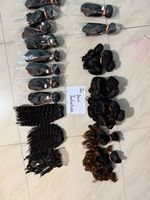 Extensions de cheveux humains brésiliens Remy 100% naturels, ondulés et volumineux, non traités, cheveux de temple vierges, tissage naturel, 8 pouces, vente en gros