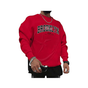 Custom Men's Sweatshirt Oversized Letter Graphic <b>Long</b> <b>Sleeve</b> <b>Thermal</b> Crewneck Casual Pullover <b>Tops</b> - Product Image 1