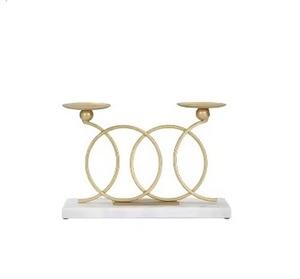 Portavelas con extremos de corazón, soporte de vela artesanal de tendencia superior, accesorios de iluminación atractivos de 2 niveles, llegada caliente de alta calidad - Product Image 2