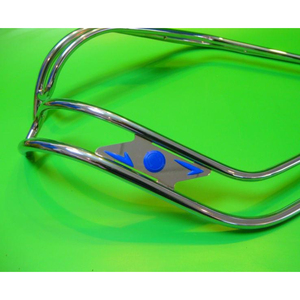 Embellecedores de doble protector de piernas estilo Ulma para Lambretta LD125 LD150 (azules) - Product Image 2