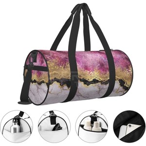 Bolsa de lona de viaje con logotipo personalizado, bolsa de gimnasio deportiva de gran capacidad, correas ajustables, lona de moda, Material de nailon, cierre de cremallera - Product Image 4